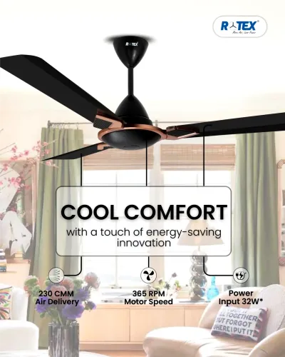 Rotex Trio Modern BLDC Ceiling Fan 